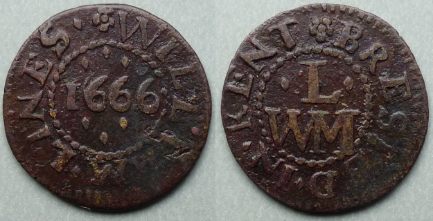 Brasted, William Lines 1666 farthing